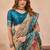 Beige soft silk blend banarasi jacuard work designer party wear saree with unstitched blouse piece