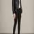 Women’s black lambskin leather jacket- zipper detail rib waist biker stylish look
