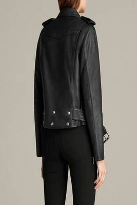 women's black lambskin leather biker jacket classic moto zip style genuine special 3