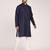 Men's solid cotton straight kurta