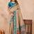 Beige soft silk blend banarasi jacuard work designer party wear saree with unstitched blouse piece