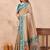 Beige soft silk blend banarasi jacuard work designer party wear saree with unstitched blouse piece