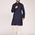 Men's solid cotton straight kurta