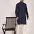 Men's solid cotton straight kurta