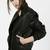 Women’s black lambskin leather jacket bomber jacket biker stylish look