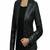 Women’s black lambskin leather jacket-plain look stylish black
