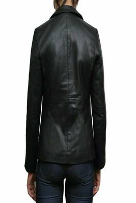 women's black lambskin leather jacket classic zip up style premium classic 2