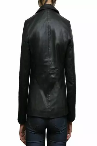 women's black lambskin leather jacket classic zip up style premium classic