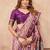 Light pink soft silk blend banarasi jacuard work designer party wear saree with unstitched blouse piece
