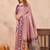Light pink soft silk blend banarasi jacuard work designer party wear saree with unstitched blouse piece