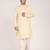 Men's solid cotton straight kurta