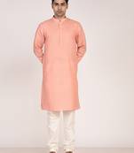 Men's solid cotton straight kurta