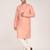 Men's solid cotton straight kurta