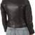 Women’s soft  black lambskin leather jacket café racer jacket