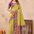 Neon wine soft silk blend banarasi jacuard work designer party wear saree with unstitched blouse piece