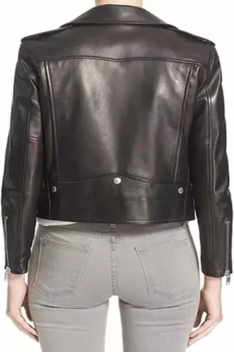 women's black lambskin leather biker jacket premium quilted design luxury