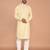 Men's self embossed cotton straight kurta