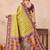 Neon wine soft silk blend banarasi jacuard work designer party wear saree with unstitched blouse piece