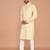 Men's self embossed cotton straight kurta
