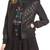 Women’s black lambskin leather jacket quilted shoulder stylish look