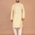 Men's self embossed cotton straight kurta