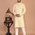 Men's self embossed cotton straight kurta