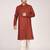 Men's self embossed cotton straight kurta