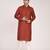 Men's self embossed cotton straight kurta