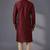 Maroon embroidered dupion silk kurta pyjama