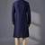 Blue embroidered dupion silk kurta pyjama