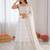off white georgette thread sequin lehenga choli set