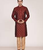 Men’s premium jacquard kurta with thread work