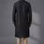 Black embroidered dupion silk kurta pyjama