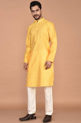 Men's woven design work jacquard kurta