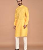 Men's woven design work jacquard kurta