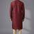 Maroon embroidered dupion silk kurta pyjama