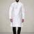 White embroidered dupion silk kurta pyjama