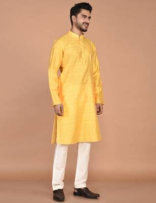 Men's woven design work jacquard kurta 3