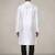 White embroidered dupion silk kurta pyjama