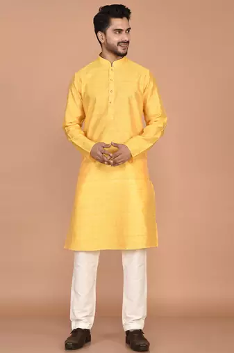 Men's woven design work jacquard kurta