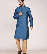Men's woven design work jacquard kurta