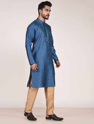 Men's woven design work jacquard kurta 2