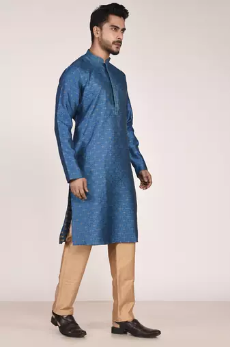 Men's woven design work jacquard kurta