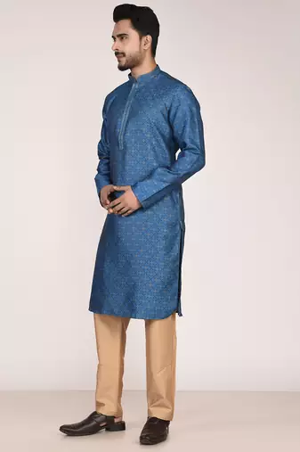 Men's woven design work jacquard kurta