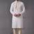 White embroidered dupion silk kurta pyjama