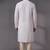White embroidered dupion silk kurta pyjama