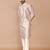 Men's printed straight silk kurta