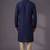 Blue embroidered dupion silk kurta pyjama