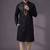 Black embroidered dupion silk kurta pyjama