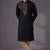 Black embroidered dupion silk kurta pyjama
